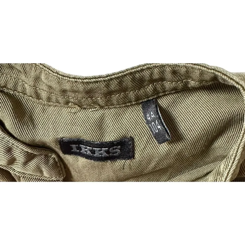 Girl’s Army Green Ruffle Skirt Shirt Dress, Sz: 4T